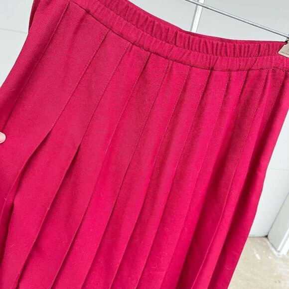 Vintage Talbots 100% Worsted Wool Pleated Midi Skirt Made in USA Size 6 - Picture 2 of 6